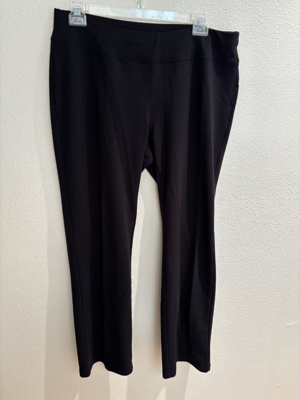 Black pull on knit dress slacks